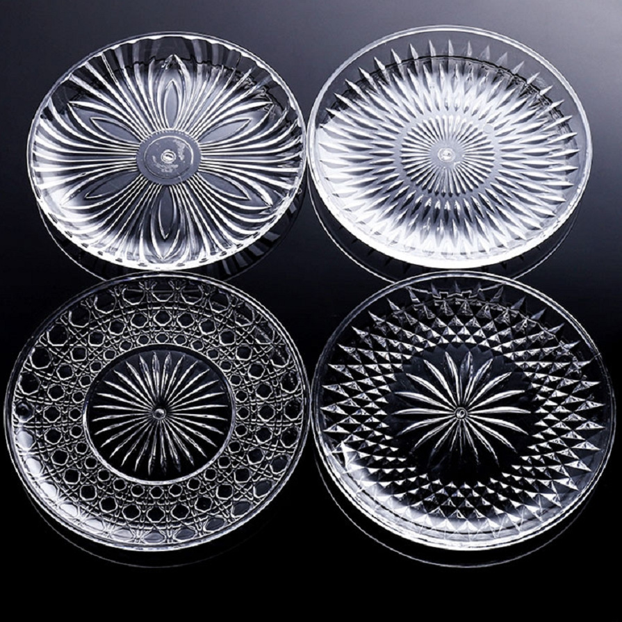 Acrylic fruit plates, food-grade PC plastic KTV snack plates, transparent large and small candies, creative for home use full figure