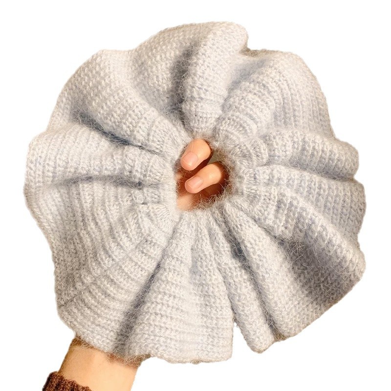 2024 New rabbit fur soft and glutinous hair band, oversized, atmosphere Korean-style gentle hair accessory, high-end autumn and winter hair tie Item Picture