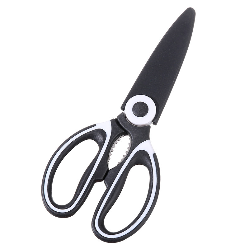 Multi-functional kitchen scissors, special scissors for household fish killing, vegetables, grilled meat chickens and duck bones, large stainless steel powerful scissors Item Picture