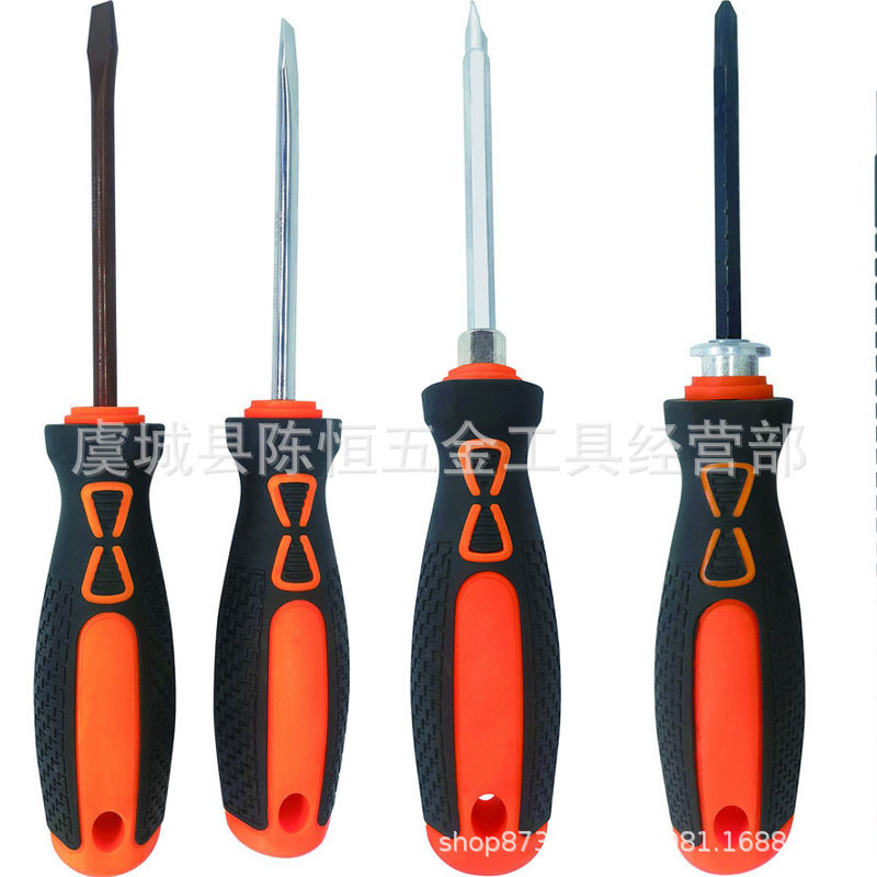 The original factory's new dual-purpose screwdriver with threads, cross-head strong magnetic screwdriver, dual-purpose household screwdriver, anti-slip Item Picture