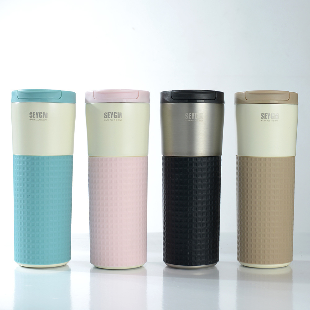 Wholesale 304 stainless steel straw cups, gradient color insulated cups, high appearance level sports water bottles, portable car water cups Specification drawing