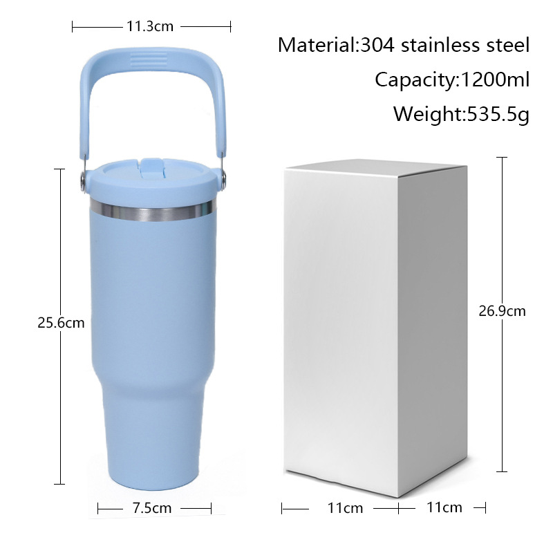 Cross-border large-capacity portable 40oz insulated cup, 304 stainless steel cup, curved hand-held car cup, ice cup Application Scenario
