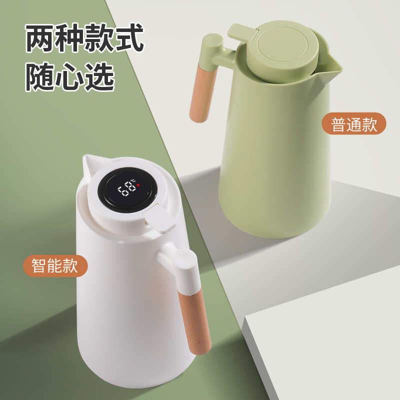 Wholesale insulated water kettles, commercial vacuum digital display press-type warm water kettles, large-capacity glass inner liner insulated water kettles, simple details Picture