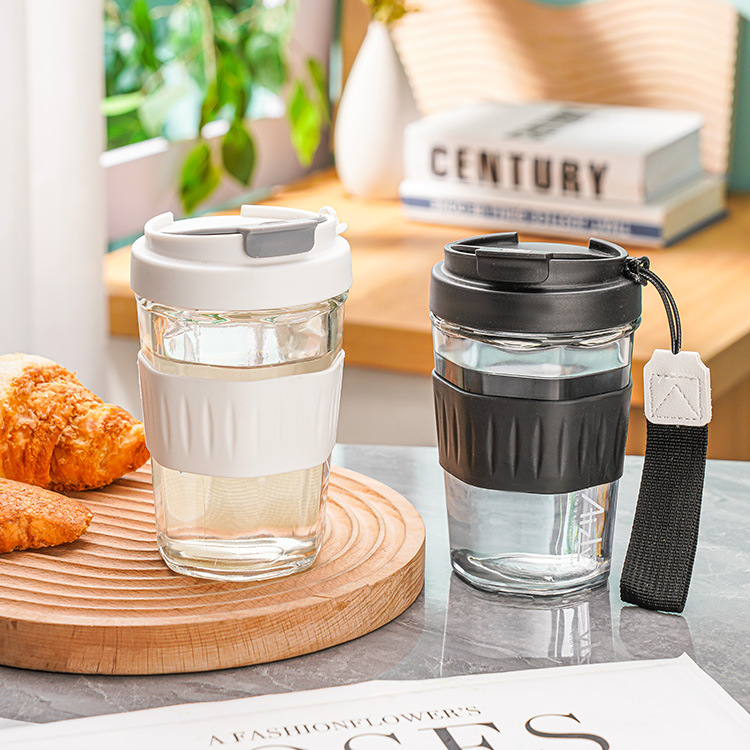 Rope cup, portable coffee cup, girls' portable travel cup, internet-famous high appearance level cup, cute pearl bracelet cup details Picture