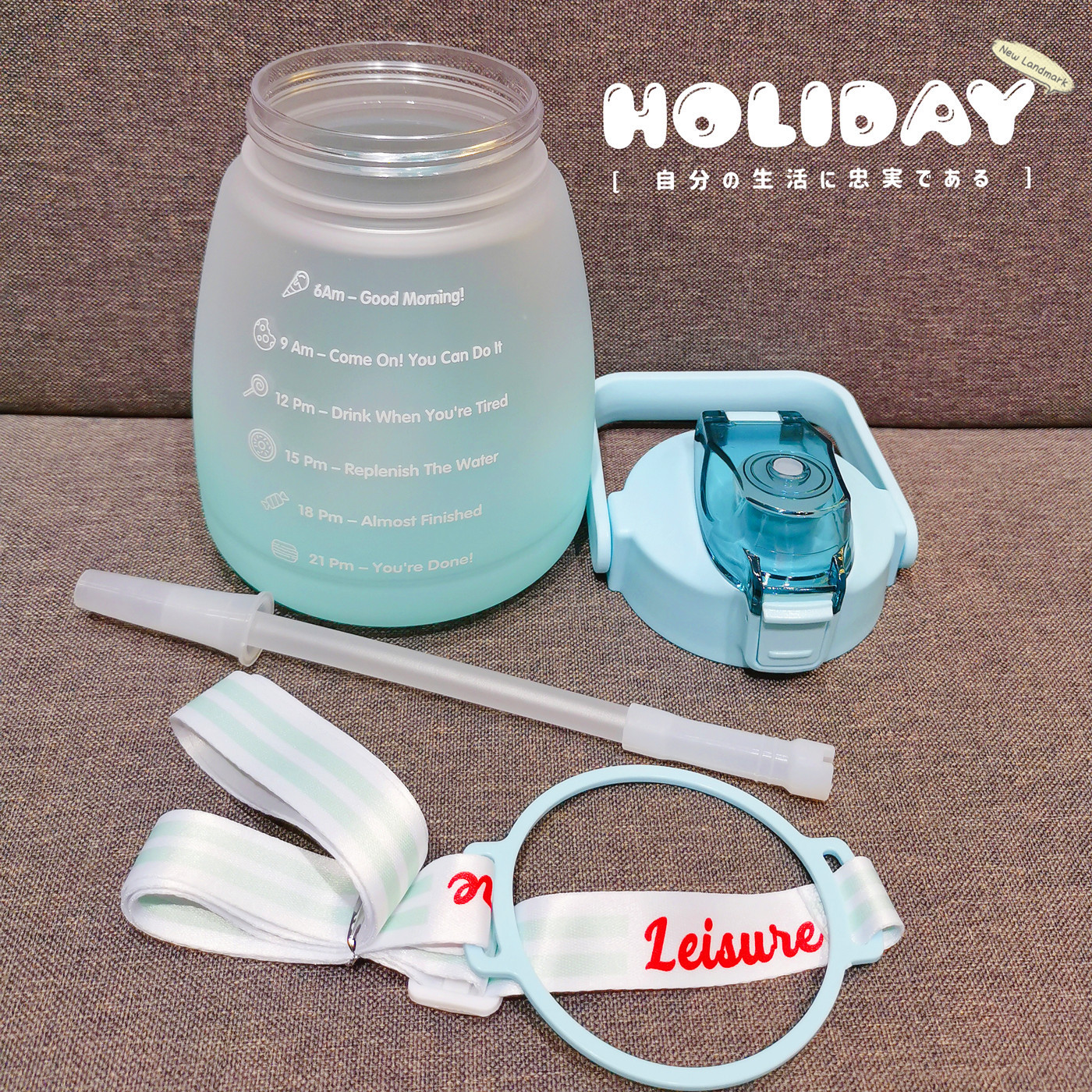 A large-belted frosted plastic cup with a straw, cute and highly attractive water cup, portable and shockproof, large-capacity sports space cup Application Scenario