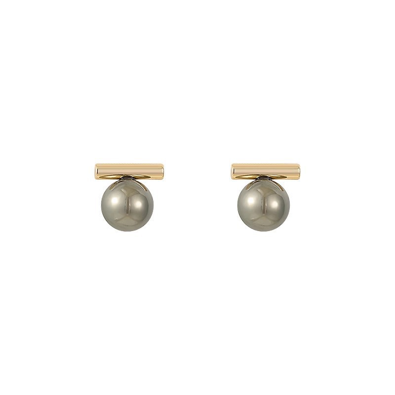 Ankola wine red stud women's retro Hong Kong-style earrings 2024 Autumn/Winter New bestsellers, high-end and elegant earrings Item Picture