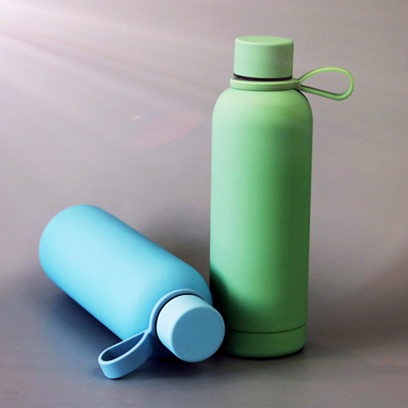 Large-capacity American-style small-mouthed bottles, stainless steel cola cups, rubber paint sports water cups, portable water bottles, outdoor thermos flasks details Picture