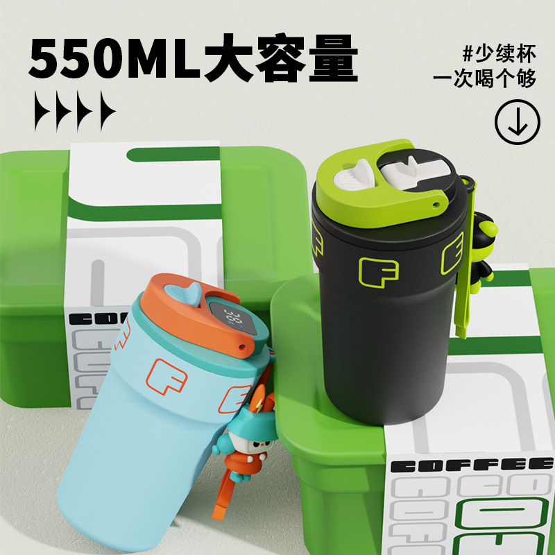 New 316 high-appearation-level double-layer vacuum coffee cup, creative car water cup, portable stainless steel insulated cup for girls Specification drawing