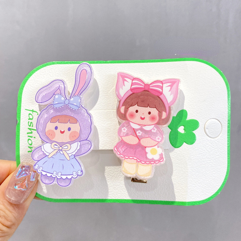 Children's hair clips, baby hair clips, cute cartoon princess clips, hair clips, bb clips, broken hair bangs clips, girls' headwear full figure