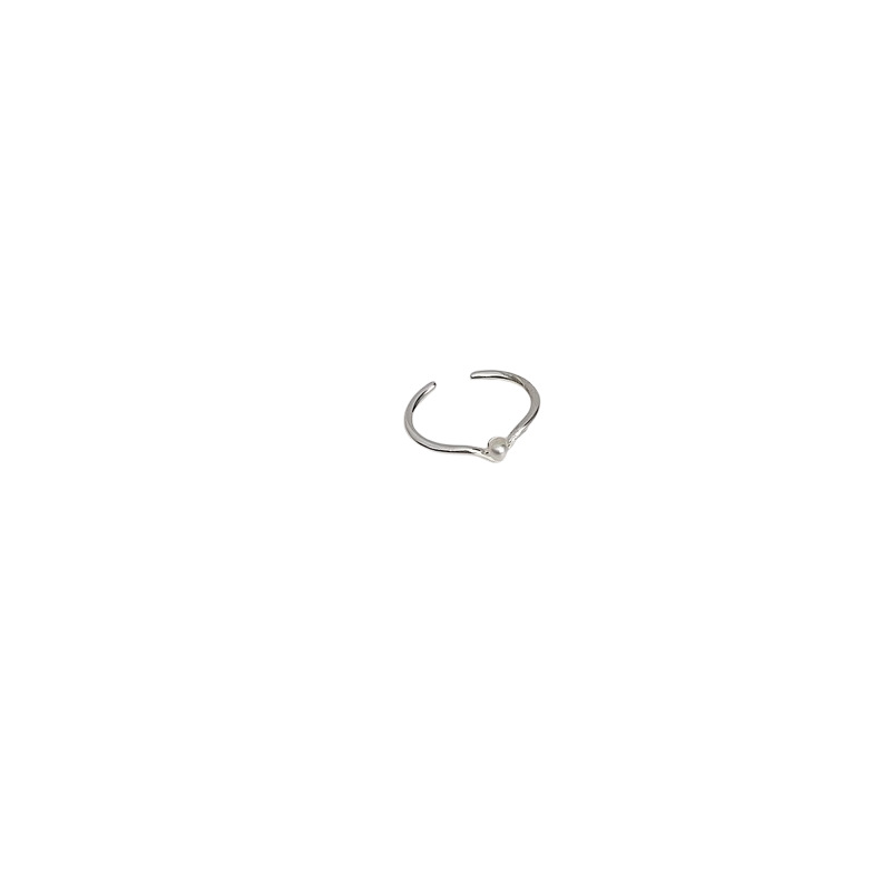 Korean plain 925 sterling silver ring for women, a niche and light luxury style, cold and ins-style, non-fading ring for women wholesale Item Picture