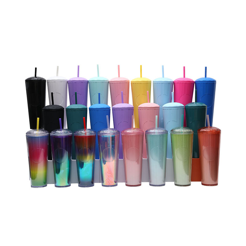 2025 New model 750ML creative and fashionable water cup directly supplied by the manufacturer, processed and printed with logo, large-capacity simple straw cup details Picture