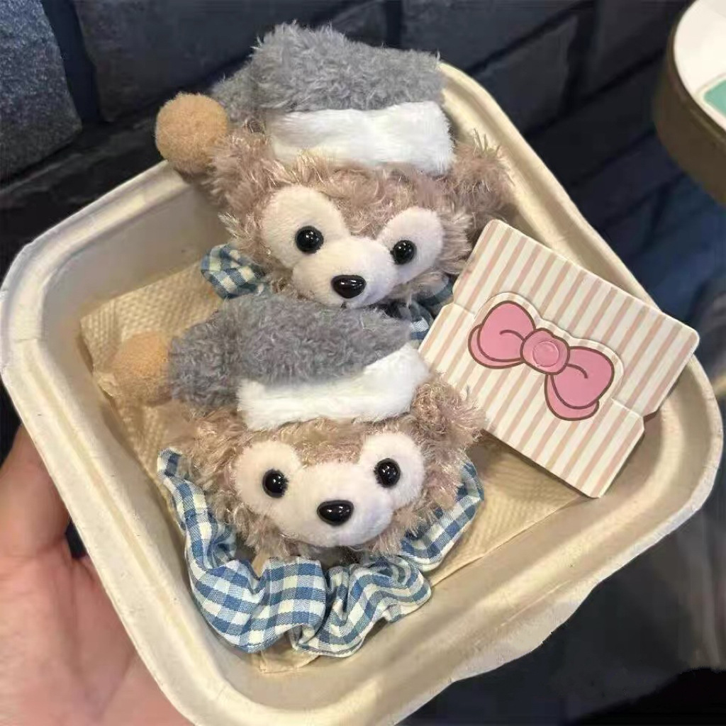 Cute and lazy Shirley Medley bear hair tie for autumn and winter, fluffy cartoon KT cat large intestine ring, sweet girl ponytail hair tie Specification drawing