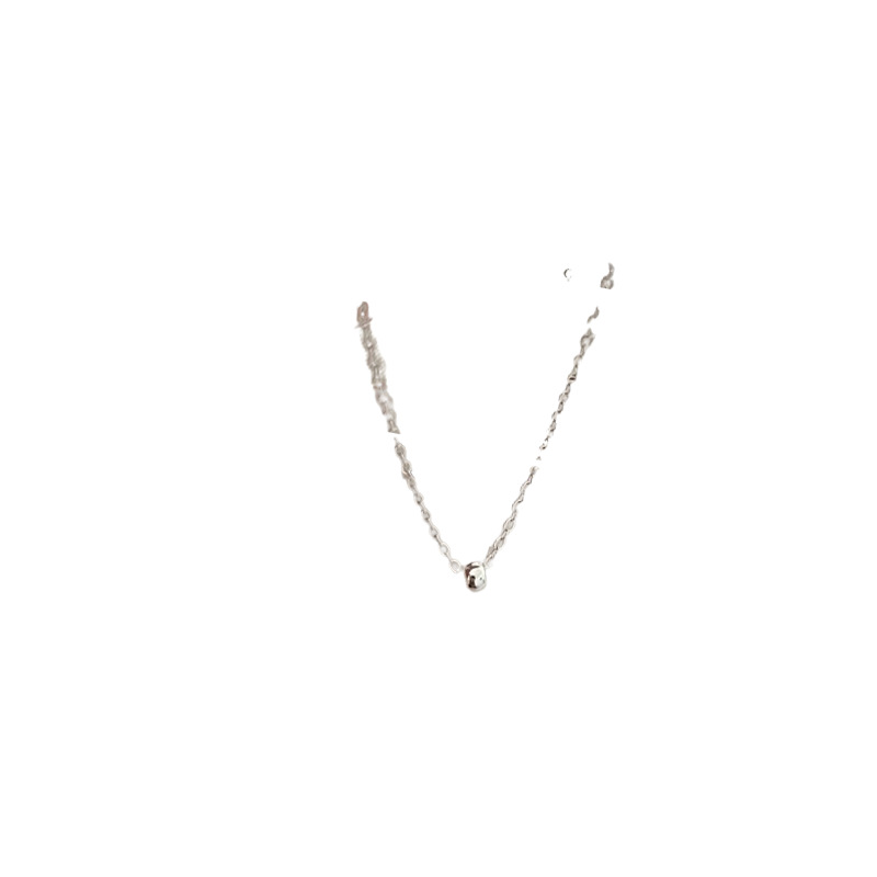 Silver circle necklace for women, a new 2025 trendy retro and versatile collarbone chain from a niche Korean brand Item Picture