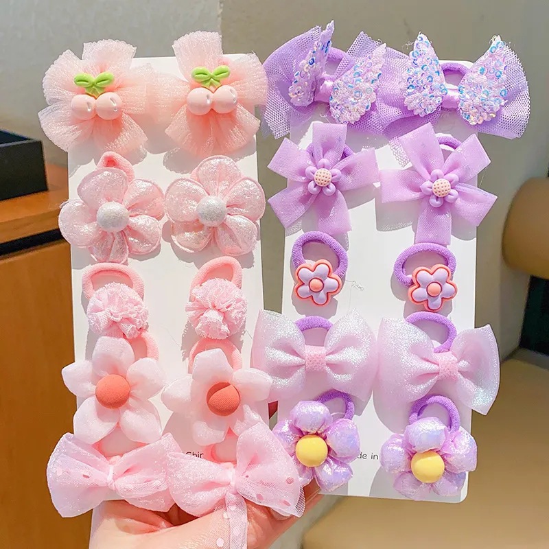 New children's hair bands, princess hair accessories, sweet and cute girls' hair flowers, rubber bands, baby hair ties, flower hair accessories, hair ties Specification drawing