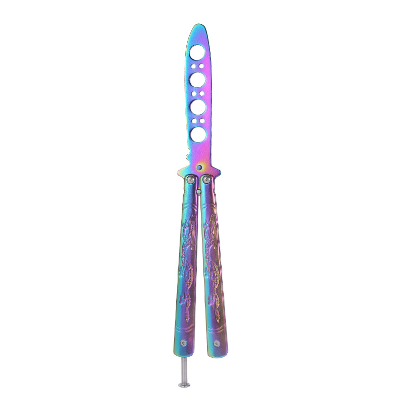 【 Original Manufacturer 】 Practice knife butterfly knife butterfly Comb, the same as CSgo game swinging knife folding knife hand practice undefined