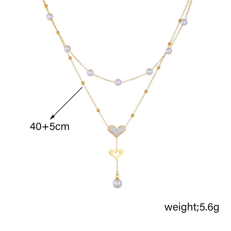 European and American fashion, niche and retro double-chain pearl butterfly tassel pendant necklace Application Scenario