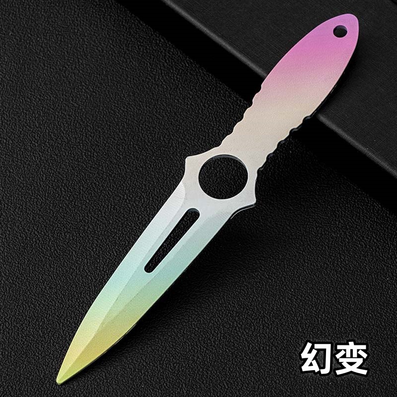 Factory direct sales of CSGO Skull Knife stainless steel metal training and viewing knife portable model, hands-off knife without cutting edge undefined
