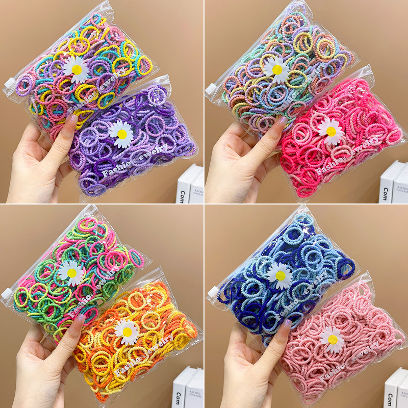 Children's and babies' rubber bands won't hurt their hair. Small-sized, small chiu Chiu thumb hair band, high-elasticity headwear, girls' headband, Korean version details Picture