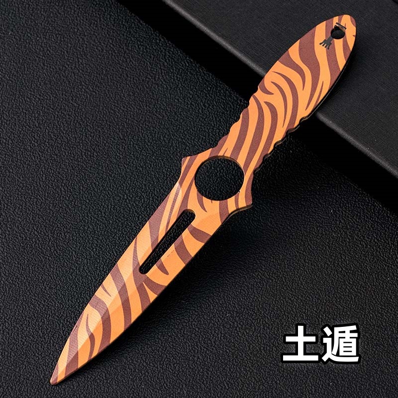 Factory direct sales of CSGO Skull Knife stainless steel metal training and viewing knife portable model, hands-off knife without cutting edge undefined