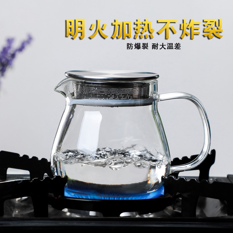 In-stock coffee pot, hand-brewed coffee pot, steel lid, transparent sharing pot, high borosilicate glass hand-brewed pot, 460ML Application Scenario