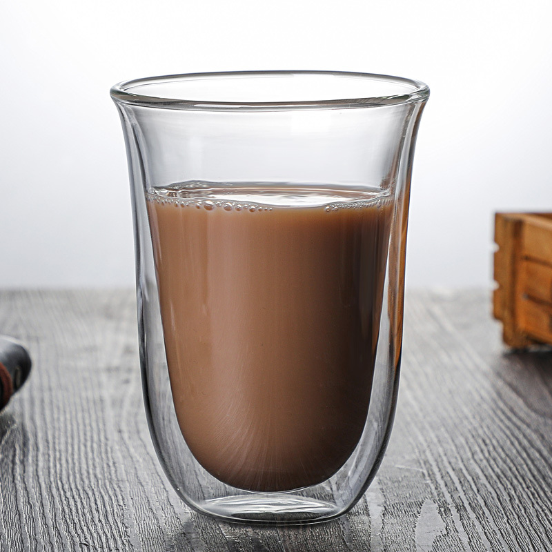 Customized wholesale double-layer insulated glass cups, breakfast milk coffee cups, high borosilicate double-layer high-temperature resistant glass cups Application Scenario