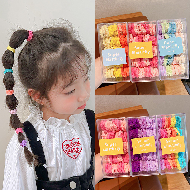 Children's hair bands do not damage hair, high-elasticity hair ties, girls' hair ties, little girls' rubber bands, baby hair ties, headwear details Picture