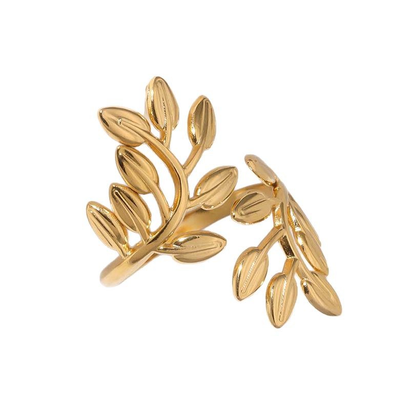 Yiwu manufacturer titanium steel joint ring for women, no color fading, geometric hollowed-out, European and American ins trend cross-border exclusive, hot-selling style Item Picture