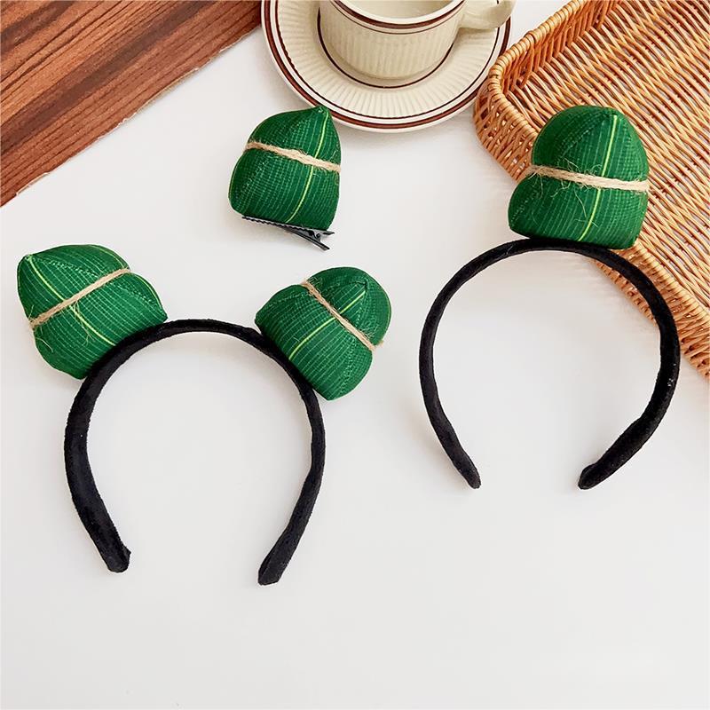 Simulated Dragon Boat Festival zongzi hair bands, creative and cute hair clips, festival event dressing hair accessories, adult and children's headbands full figure