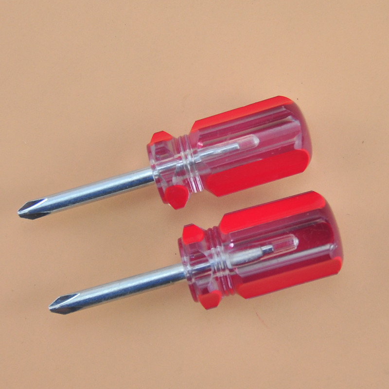 Radish head screwdriver, mini colored bar screwdriver, small screwdriver, cross screwdriver, two-color handle screwdriver, cross details Picture