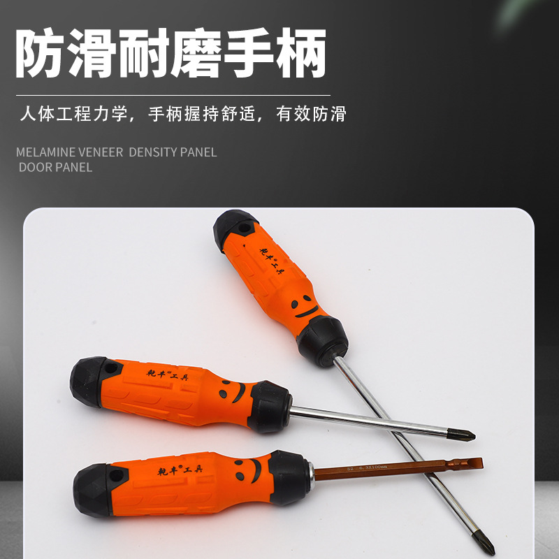 Strong magnetic through-hole screwdriver, multi-specification straight cross screwdriver for auto repair, rubber-coated anti-slip handle screwdriver Application Scenario
