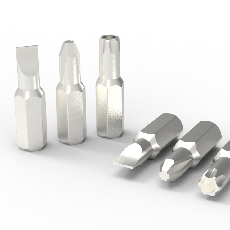 CRV electric screwdriver, EDC parts, irregular-shaped nickel-plated 1/4, 6.35, 25mm manufacturer details Picture