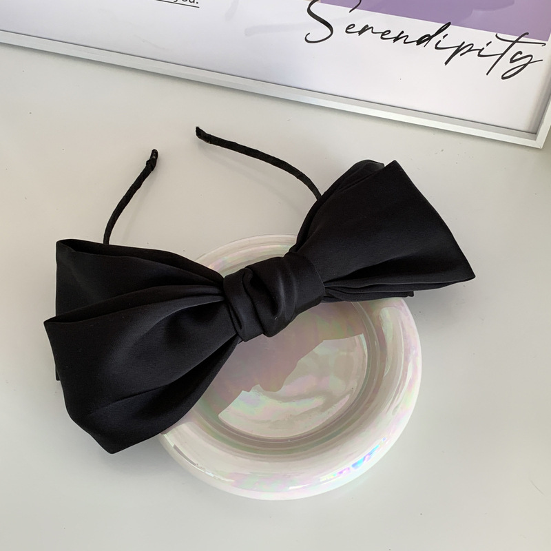 Korean red large bow headband, versatile for going out headband, forest-style super fairy hair clip, hairpin, hair accessory and headwear full figure