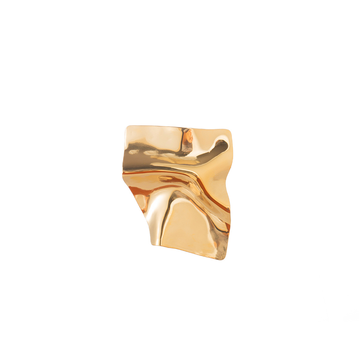 Irregular geometric grand brooch, metal pleats, minimalist and exaggerated brooch accessories, fashionable, individual and versatile decorative items Item Picture