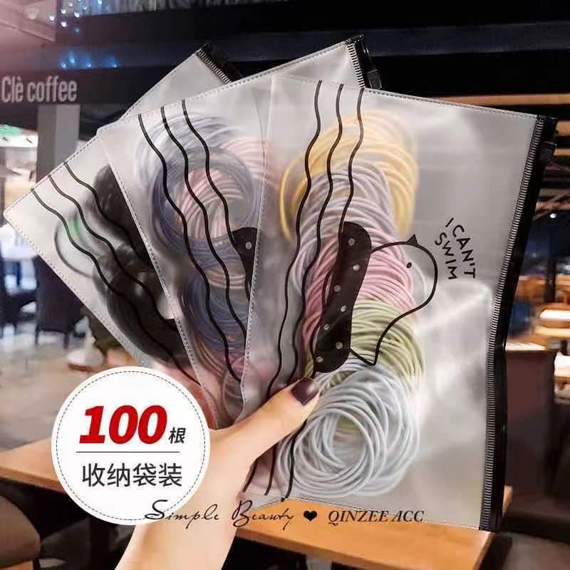 Simple and seamless leather bands from Japan and South Korea that won't hurt hair, girls' hair lanyards, Korean baby hair accessories and hair ties for tying hair Specification drawing