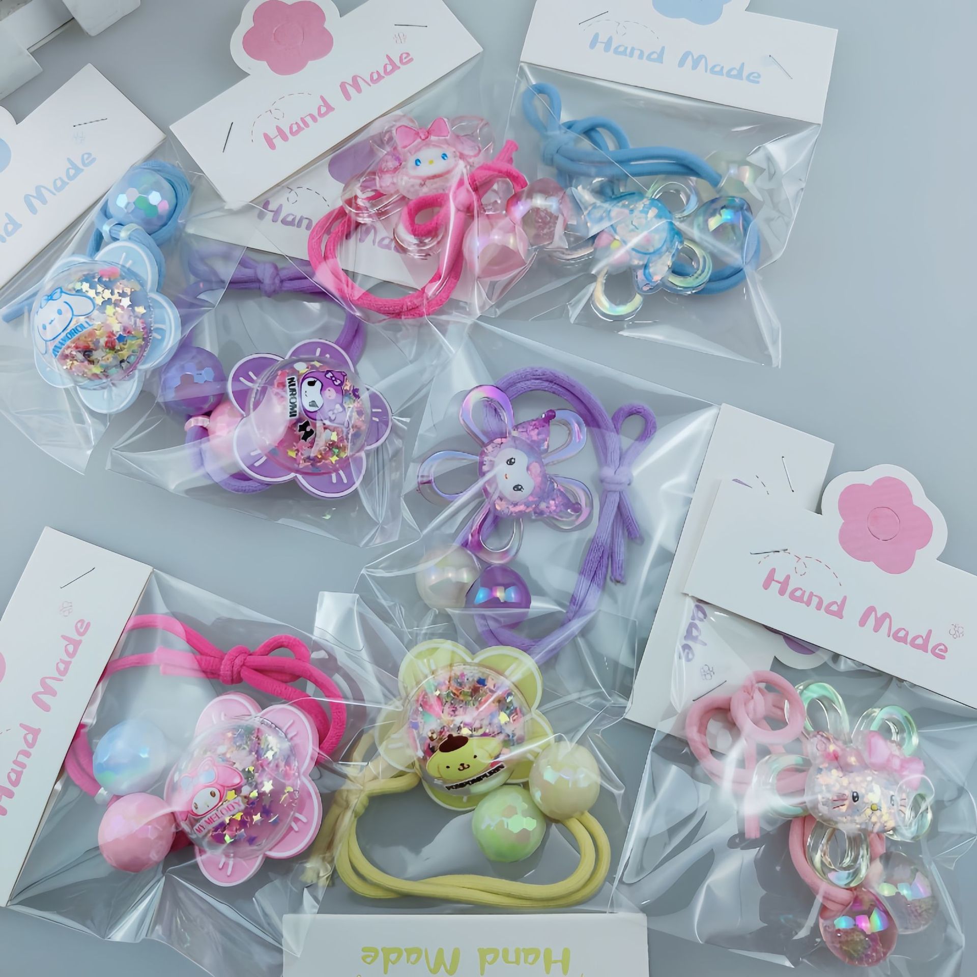 The 2024 new Sanrio sweet hair band, high ponytail leather band, girls' hair band, Kuromi Hair, a popular children's hair band Application Scenario