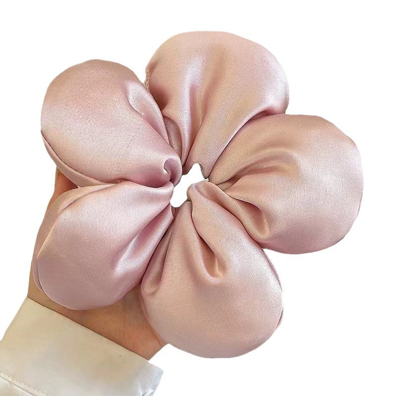 Flower large intestine hair band for women, 2024 new style, high-end style, bun hairstyle, flower hair tie, sleep pillow, hair tie and hair accessory Item Picture