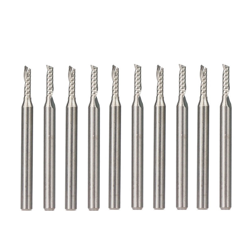 Wholesale of new cross-border 3.175-handle single-slot helical planer head CNC milling cutters and 1-slot end milling cutters Application Scenario