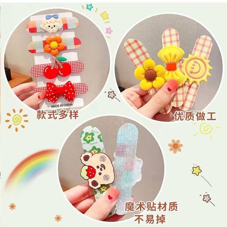 Summer children's Velcro hair clippers, baby bangs hair clippers, hair clips, Princess's back of the head hair clipping magic headwear Application Scenario