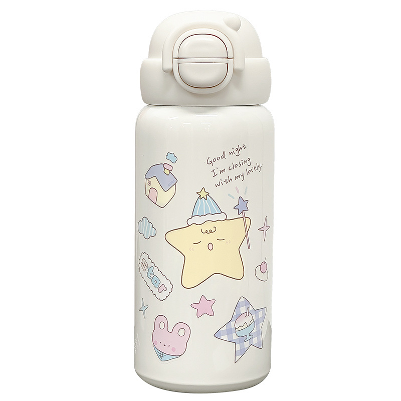 New type of women's insulated cup with straw, dual-purpose, large capacity, high appearance level, anti-drop water cup, 304 stainless steel cup Item Picture
