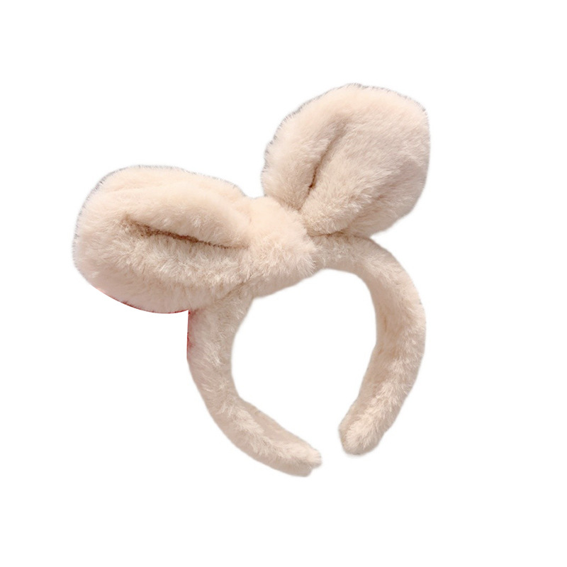 Autumn and winter plush rabbit ear hair band, 2022 popular new style hair clip, women's face wash hair clip, hair tie, hair head band Item Picture