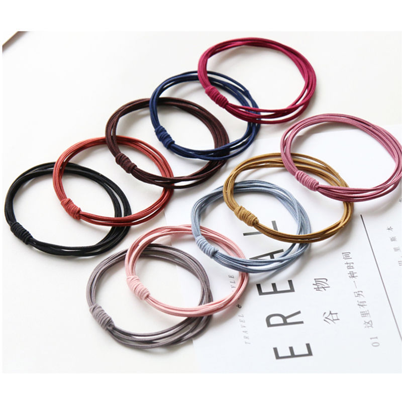 The popular rubber band hair tie, adult hair tie, girlish and unique hair band, Korean fresh and clean hair accessory, simple and forest girl style Specification drawing