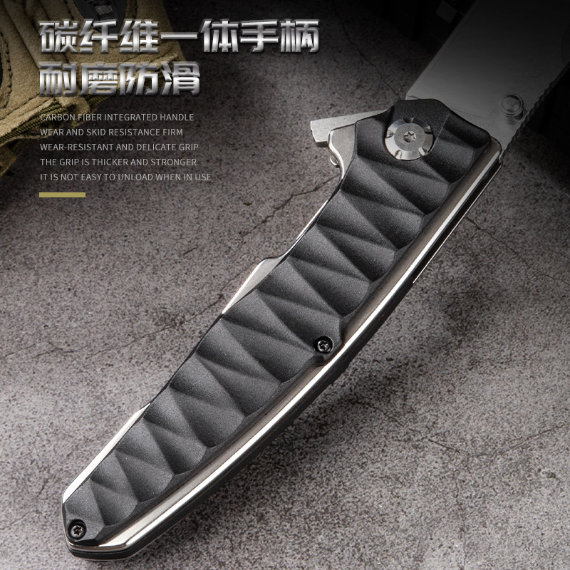 Manufacturer's in-stock outdoor camping D2 Python folding knife, a sharp, high-hardness portable knife Application Scenario