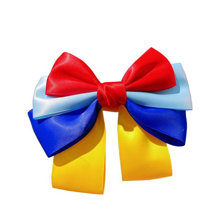 New popular princess bow hair clip, children's princess ribbon decorative duckbill clip, sweet summer hair accessory and headwear Item Picture