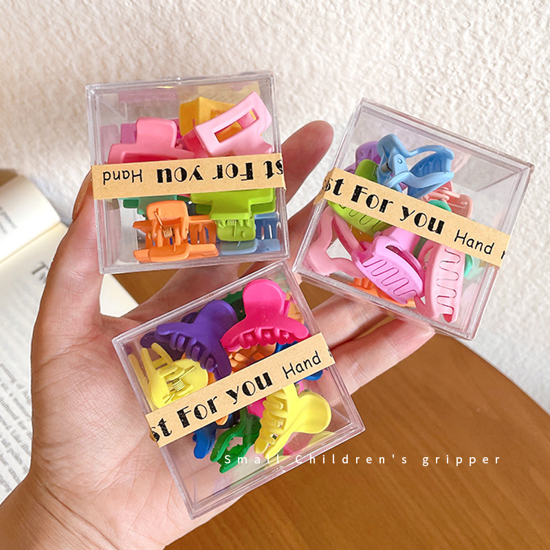 10 boxed sets ~ New mini candy-colored small grabbers, cute side clips, bangs clips, hair clips and hair accessories details Picture