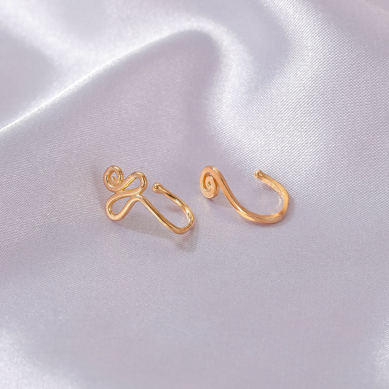 Wholesale of cross-border punk metal nose studs without holes, ins exaggerated and fashionable copper U-shaped nose ornaments and piercing accessories for women details Picture