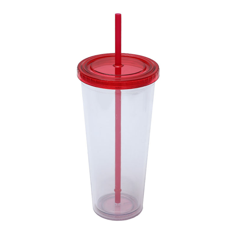 Factory direct supply 24oz plastic straw cup, creative transparent cold drink cup, logo printing color water cup available upon request Application Scenario
