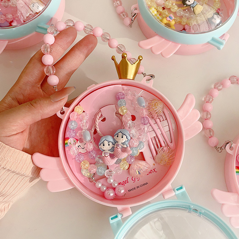 Princess Gift Box, Kindergarten Birthday Gift, Children's Hair accessory Set, Gift Box, Cartoon Hair clip, hair band, Girl Necklace Application Scenario