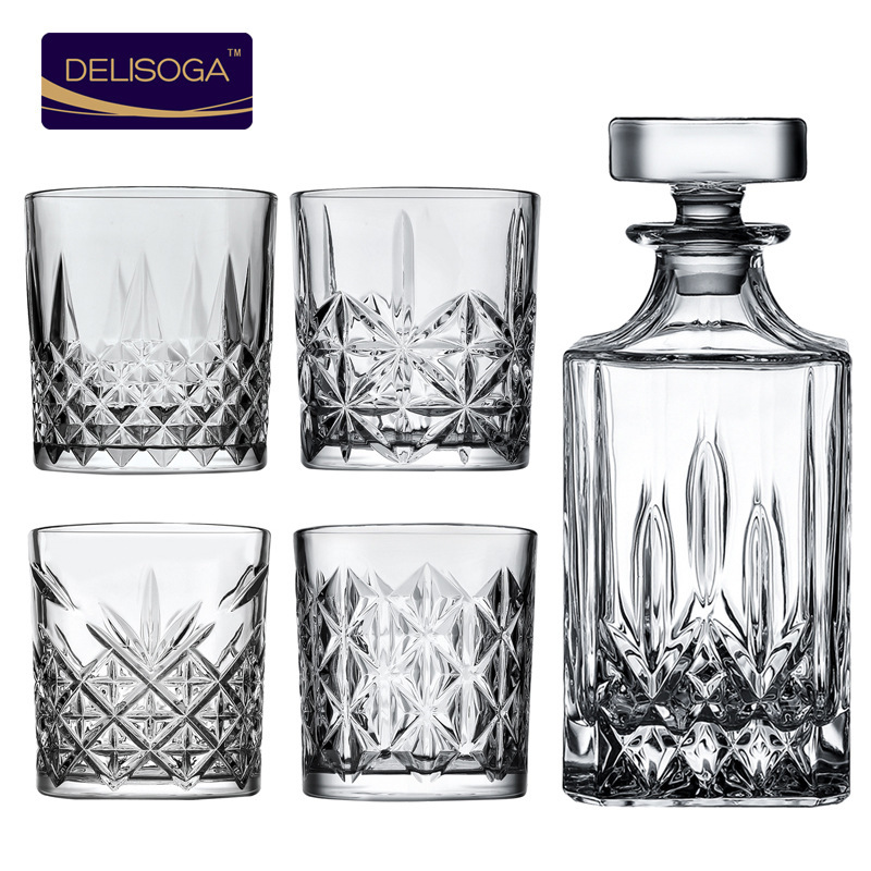 DELISOGA European-style wine glasses, creative, modern and simple glass cups, beverage cups, whisky and beer glasses full figure