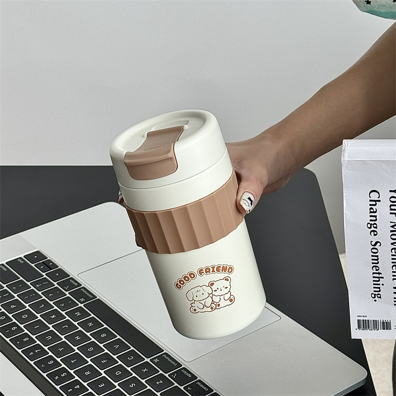 Macaron-colored French stainless steel coffee cups, women's insulated cups, high appearance level, portable student cups, manufacturer wholesale Specification drawing