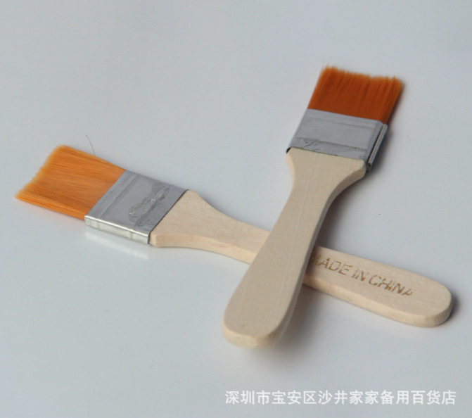 Factory direct sales of oil painting brushes, nylon bristle oil painting board brushes, children's paint brushes, wooden handle dust-removing brushes, barbecue brushes wholesale full figure